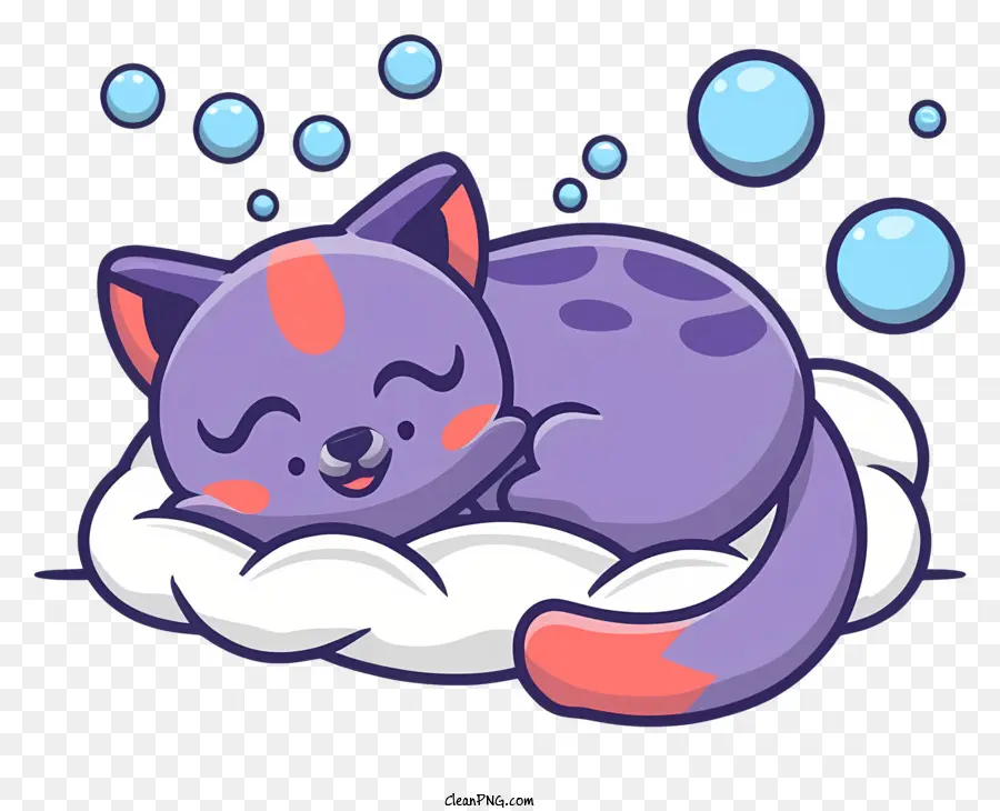 Dibujos Animados，Gato Durmiendo PNG