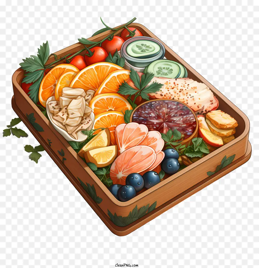 Caja Bento，La Comida Del Plato PNG