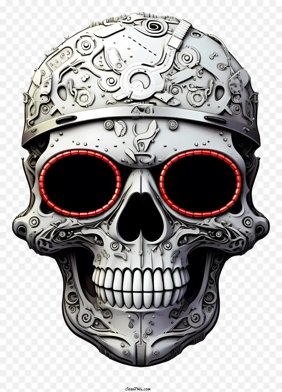 Calavera Genial，Cráneo Mecánico PNG