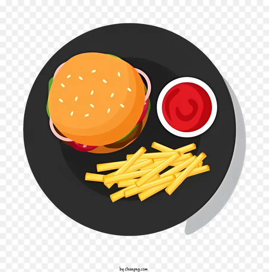 Comida Tailandesa，Hamburguesa Y Papas Fritas PNG