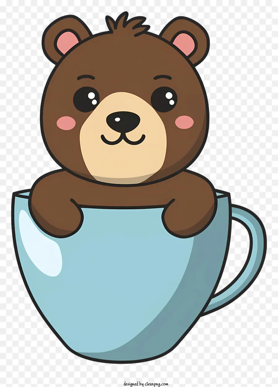 Dibujos Animados，Oso En Taza De Té PNG