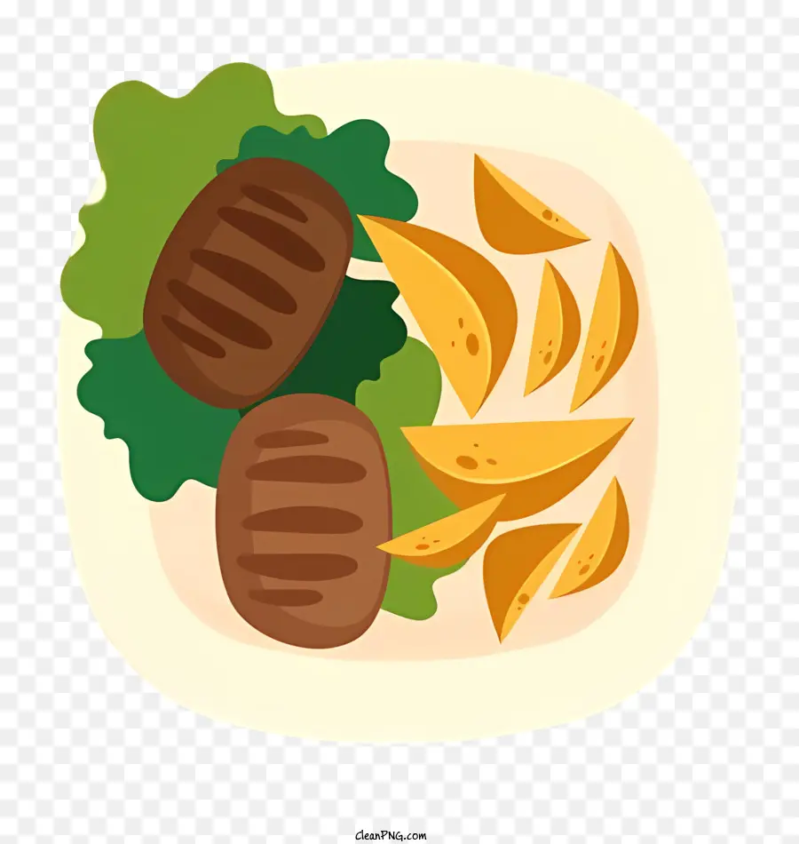 Comida Tailandesa，Hamburguesa Y Papas Fritas PNG