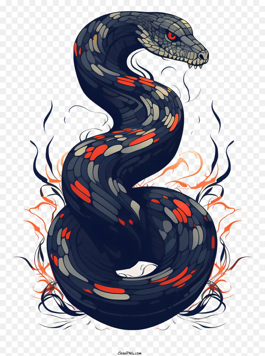 Dia De La Serpiente，Serpiente Negra PNG