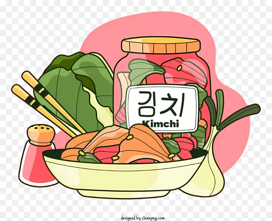 De Comida Coreana，Kimchi PNG