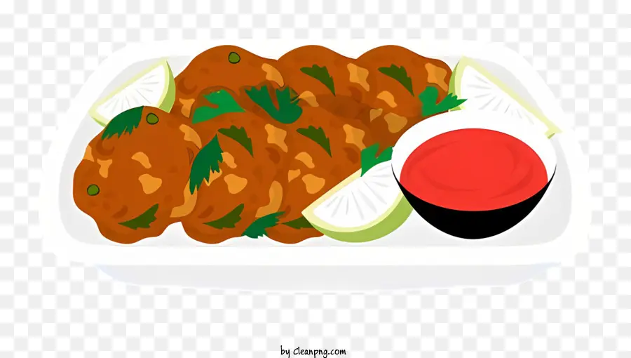 Comida Tailandesa，Falafel Con Salsa PNG