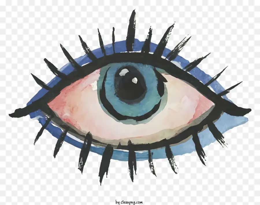 Dibujos Animados，Ojo Azul PNG