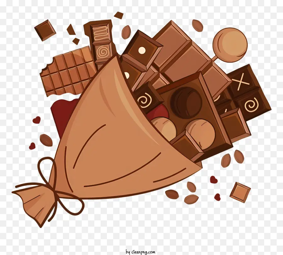 Día Del Pastel De Chocolate，Bolsa De Bombones PNG