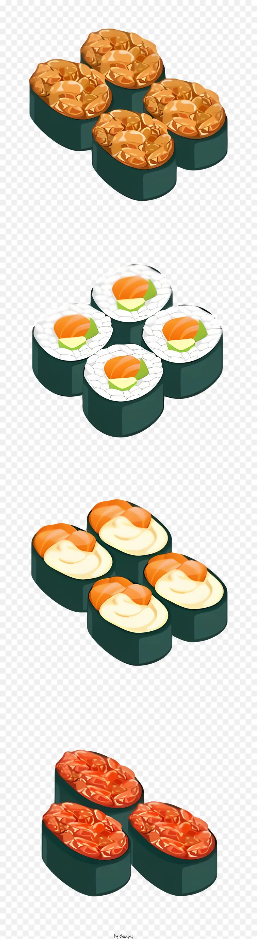 De Comida Coreana，Rollos De Sushi PNG