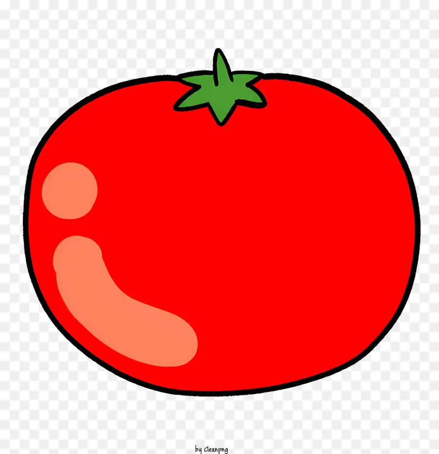 Dibujos Animados De Tomate，Esquema De Color Rojo Y Verde PNG