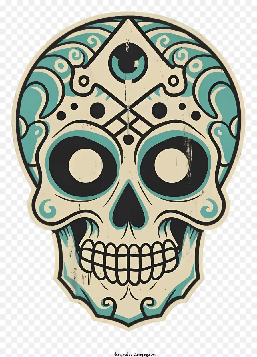 La Historieta，Diseño De Calavera De Azúcar PNG