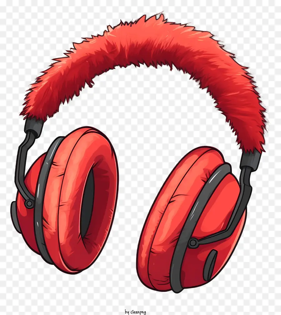 Oreja Navideña Dibujada A Mano，Rojo Auriculares PNG