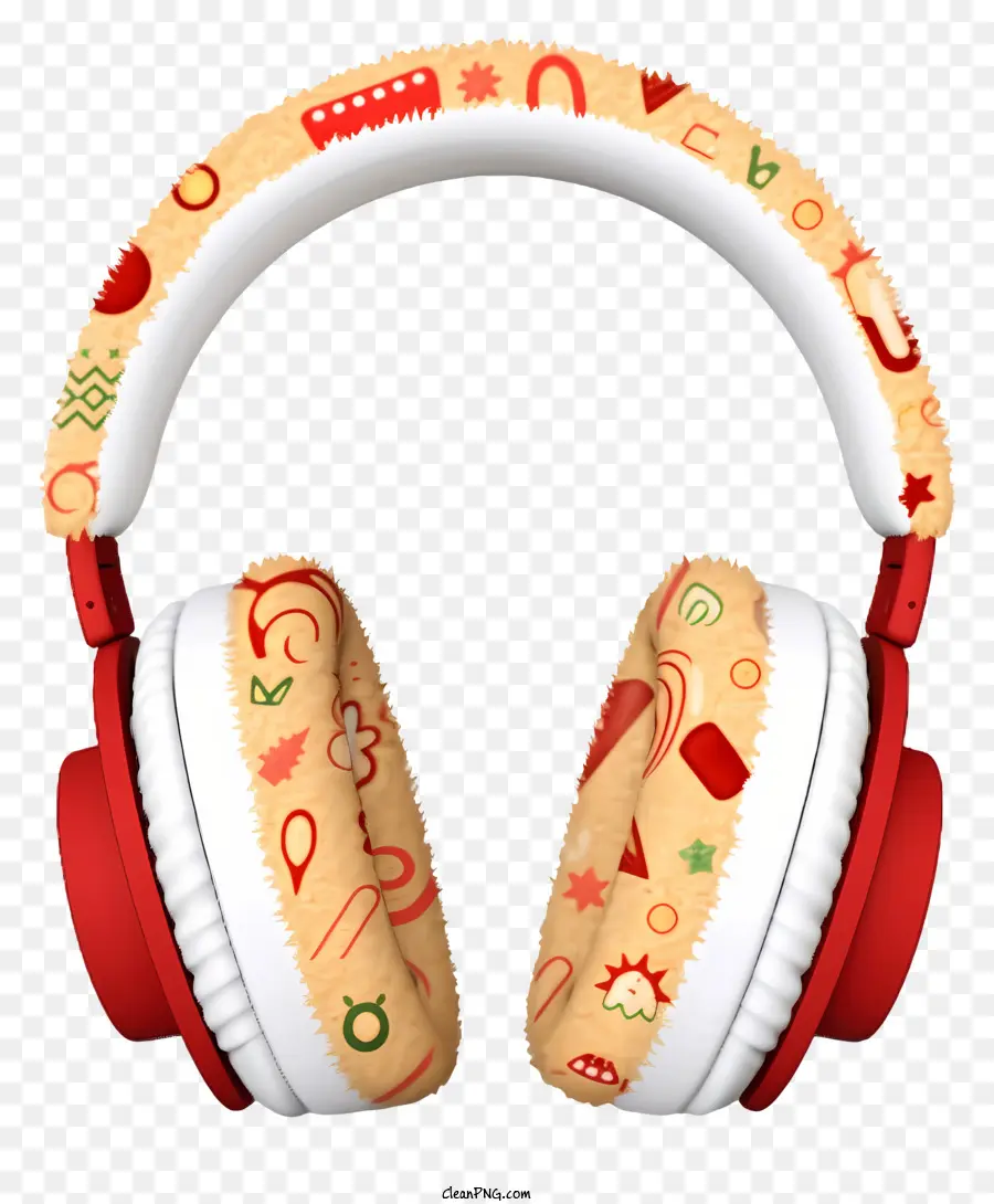 Guardiilla De Navidad Doodle，Auriculares Estampados Simbólicos PNG