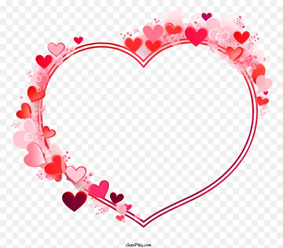 Borde Realista Del Día De San Valentín，Heartshaped Marco PNG