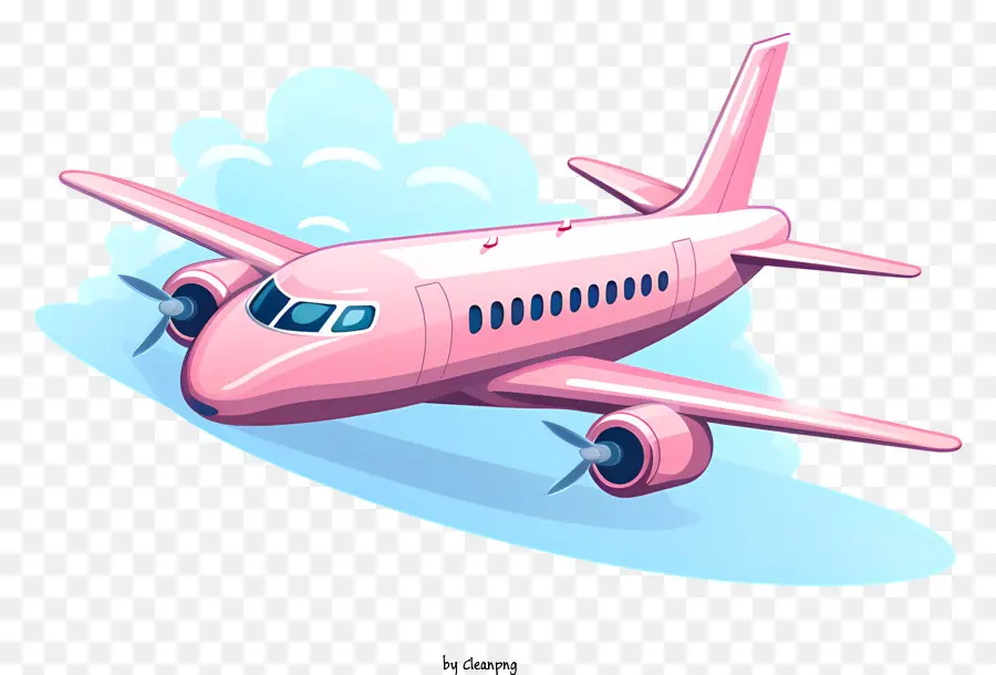 Avión De San Valentín，Avión De Pasajeros Rosados PNG