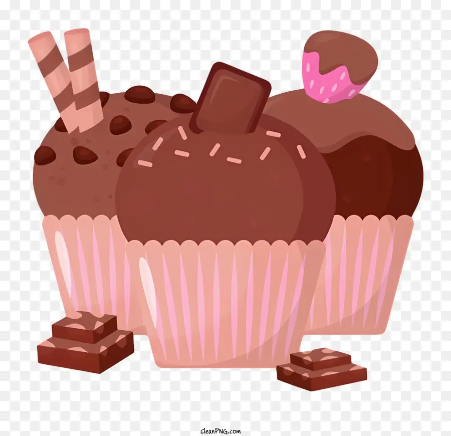 Día Del Pastel De Chocolate，Cupcakes PNG