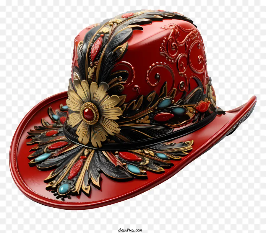 Sombrero，Sombrero De Cuero Rojo PNG