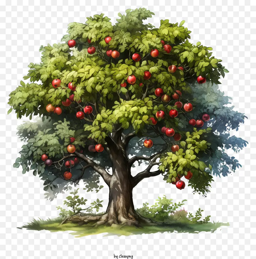 árbol De La Fruta，Las Manzanas Rojas PNG