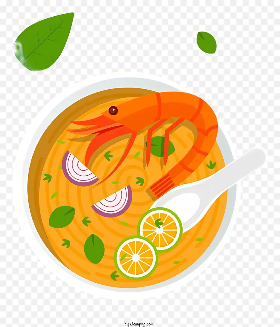 Comida Tailandesa，Sopa De Camarones PNG