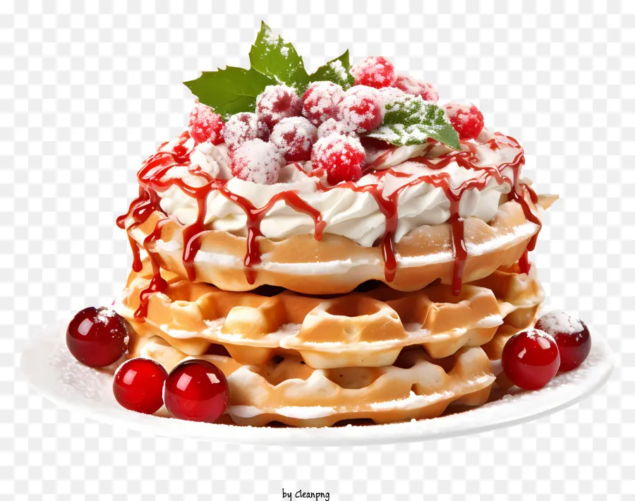 Waffles，La Navidad PNG