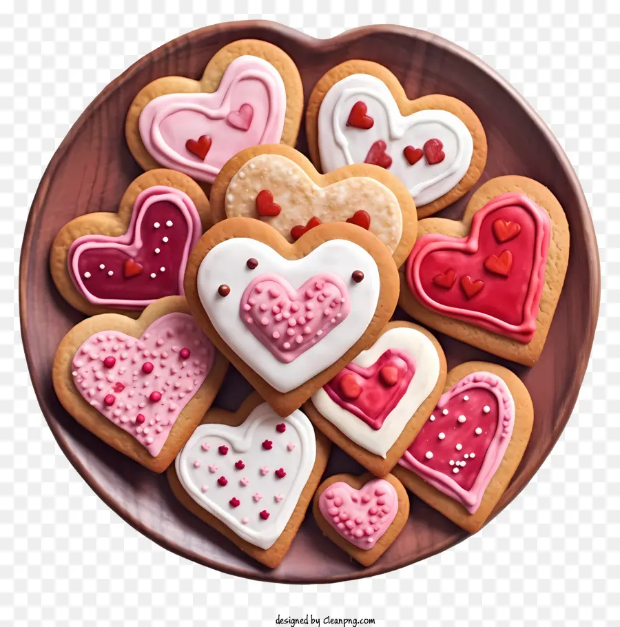 Sketch Valentines Cookies，Galletas En Forma De Corazón PNG