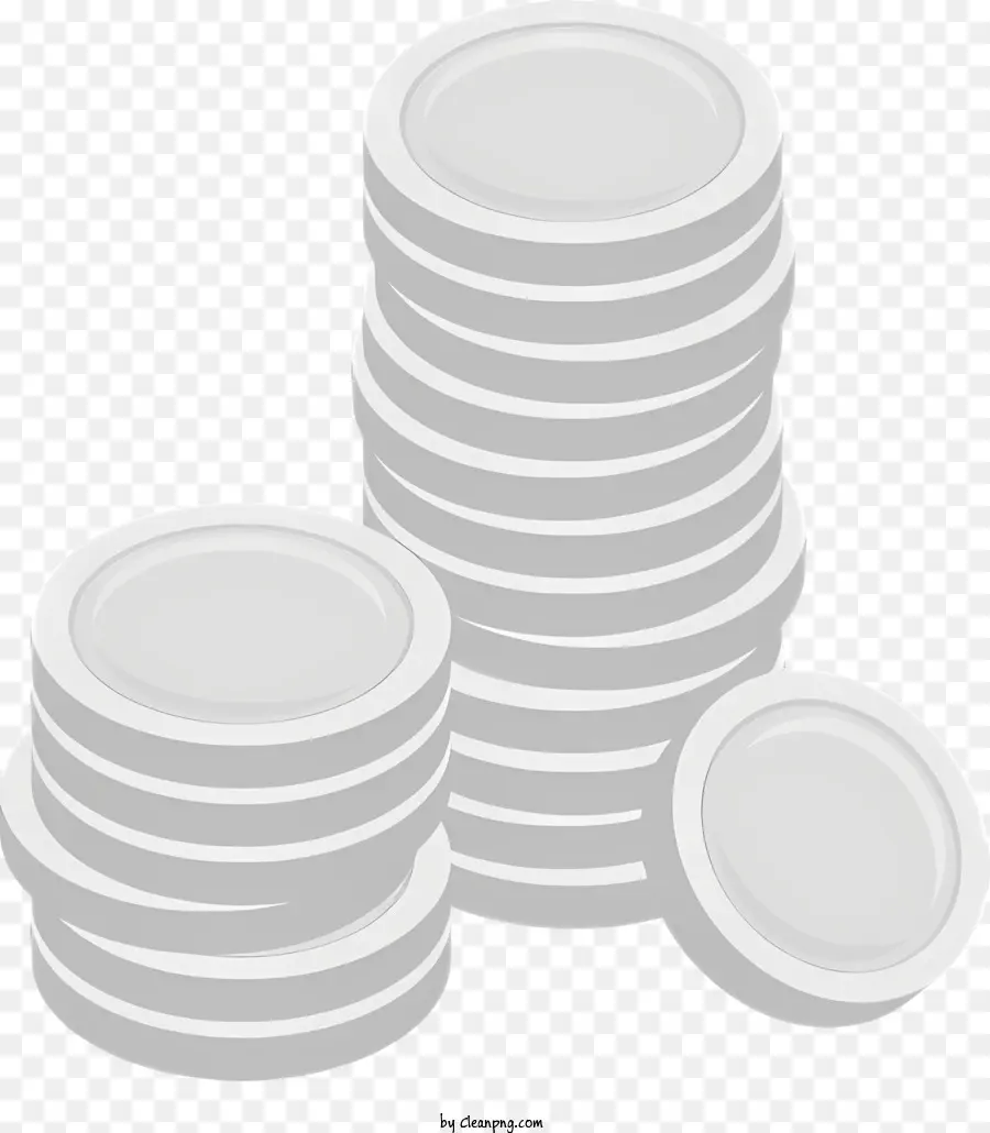 Monedas De Plata，Monedas Apiladas PNG