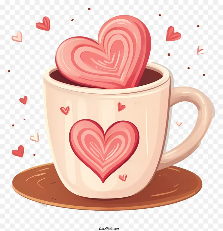 Café Plano De San Valentín，Taza Corazón PNG