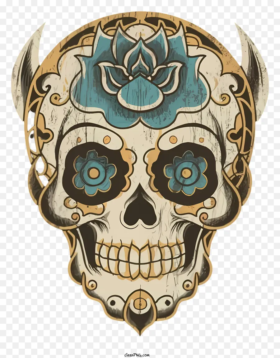 La Historieta，Día De Los Muertos Calavera PNG