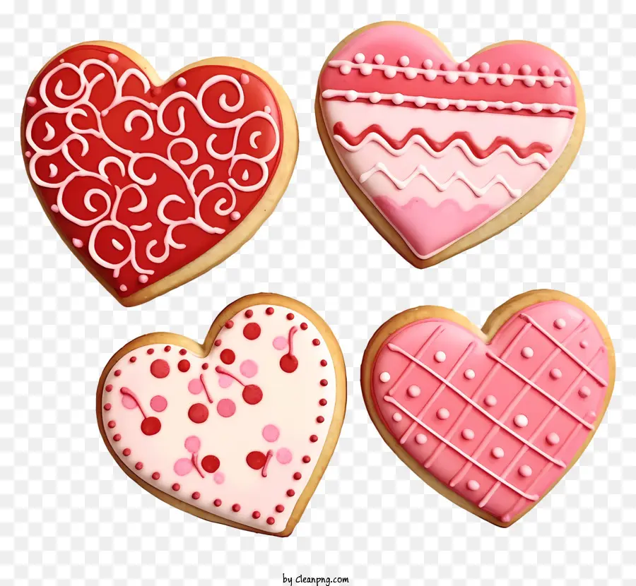 Galletas De San Valentín，Galleta En Forma De Corazón PNG