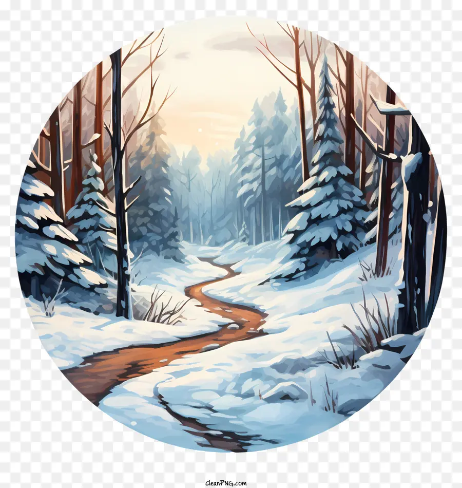 Camino De Invierno，Bosque De Invierno PNG