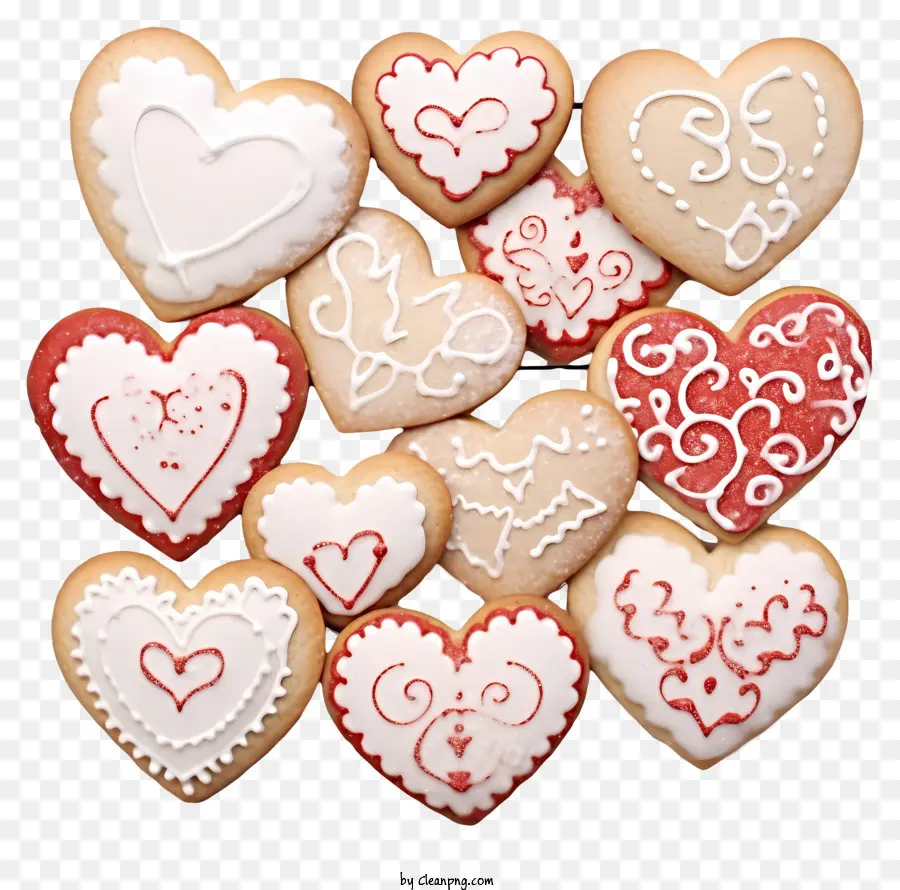 Galletas De San Valentín，Galletas En Forma De Corazón PNG