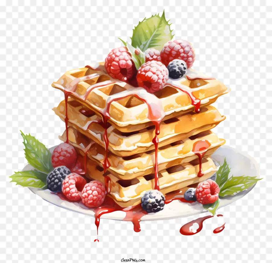 Waffles，La Navidad PNG