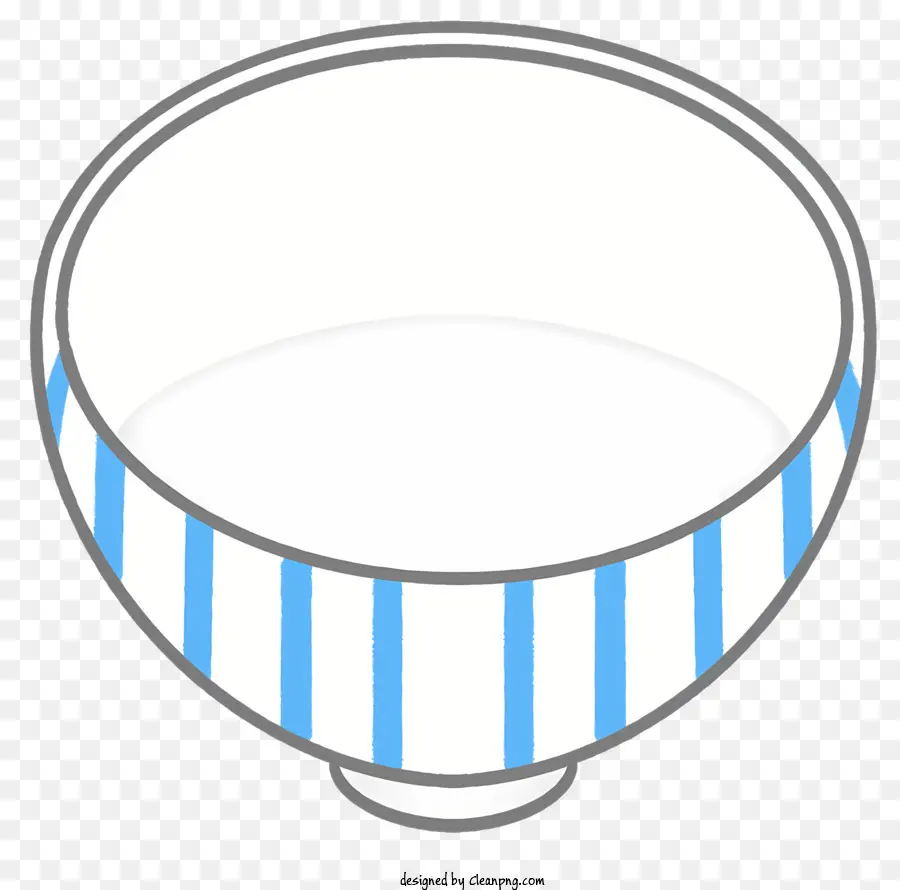 La Leche，Tazón A Rayas Azul Y Blanco PNG