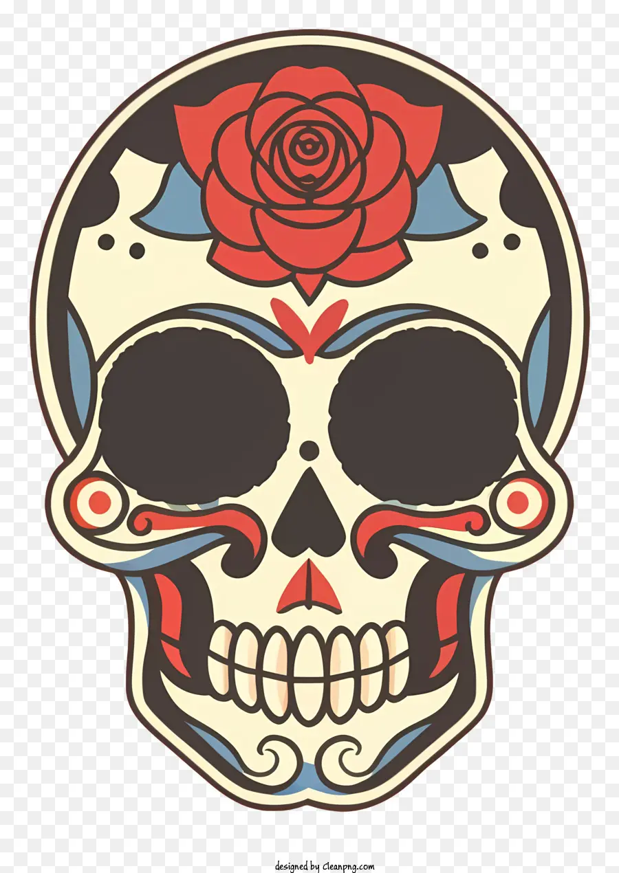 La Historieta，Skull And Rose Tattoo PNG