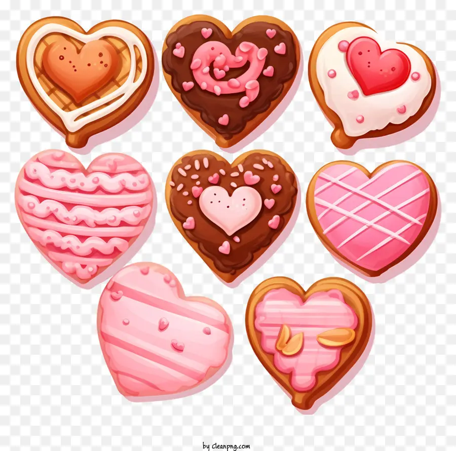 Estilo Isométrico，Galletas De San Valentín PNG