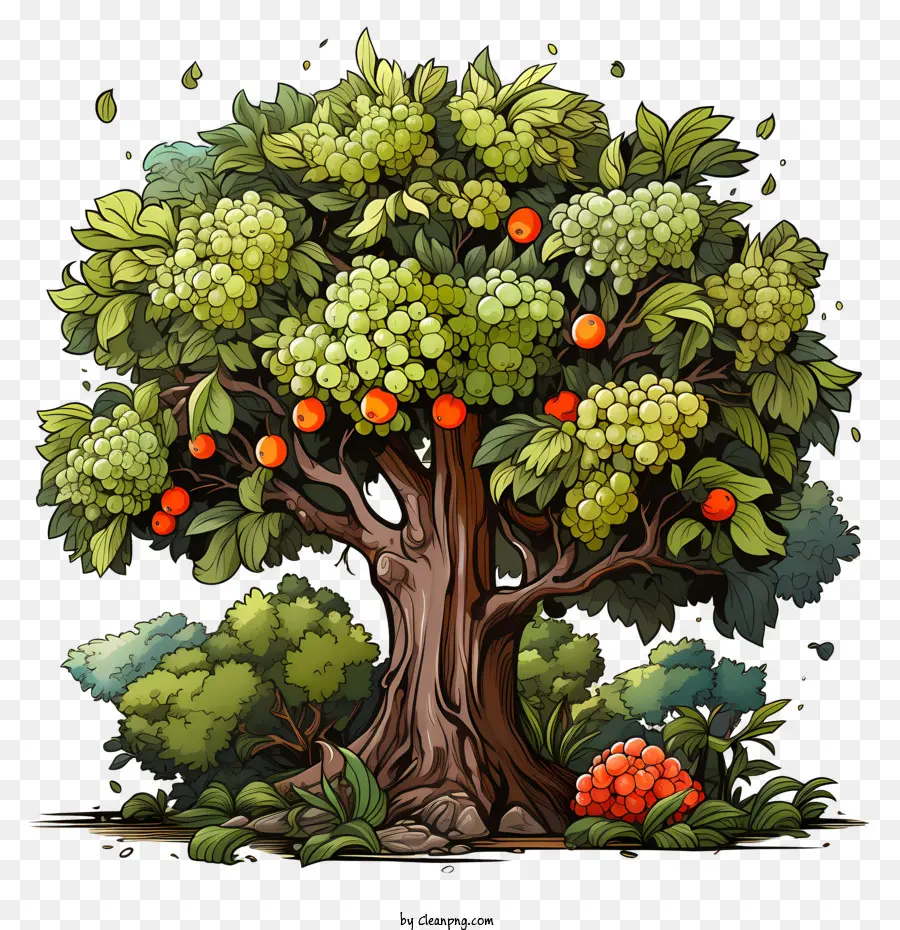 árbol De La Fruta，árbol Retorcido PNG