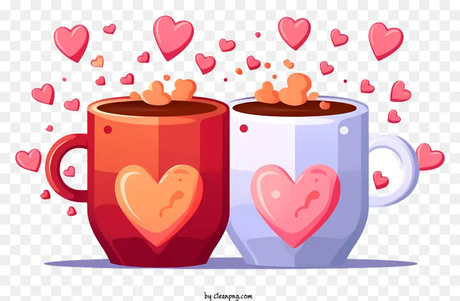 Dibujos Animados De San Valentín Día De Café，Chocolate Caliente PNG