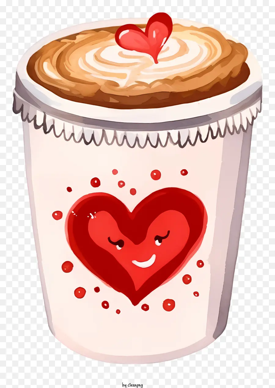 Café Del Día De La Acuarela De San Valentín，Cup Of Coffee PNG