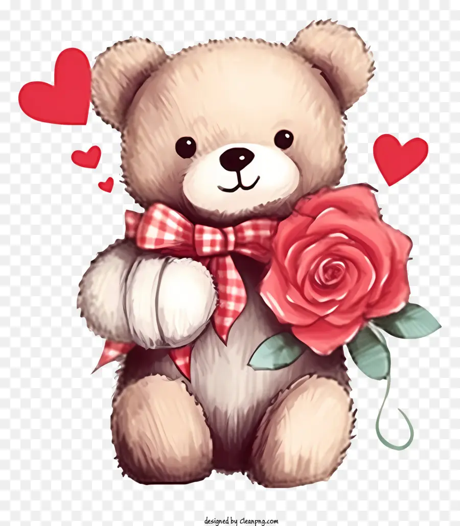 Osito De San Valentín Dibujado A Mano，Oso De Peluche PNG