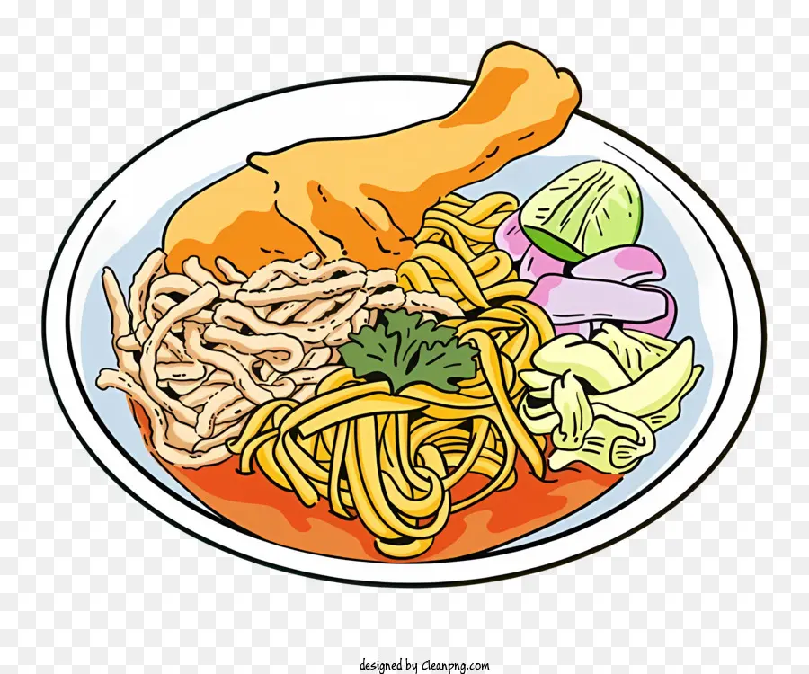 Comida Tailandesa，Plato De Fideos PNG