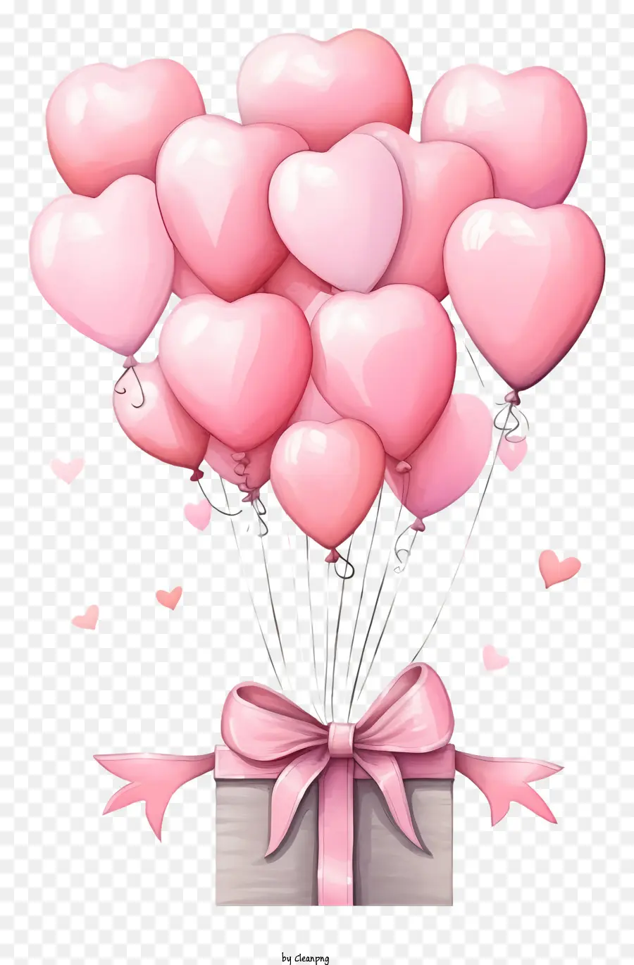 Globo De Regalo De Valentine Pastel，Heartshaped Globo PNG