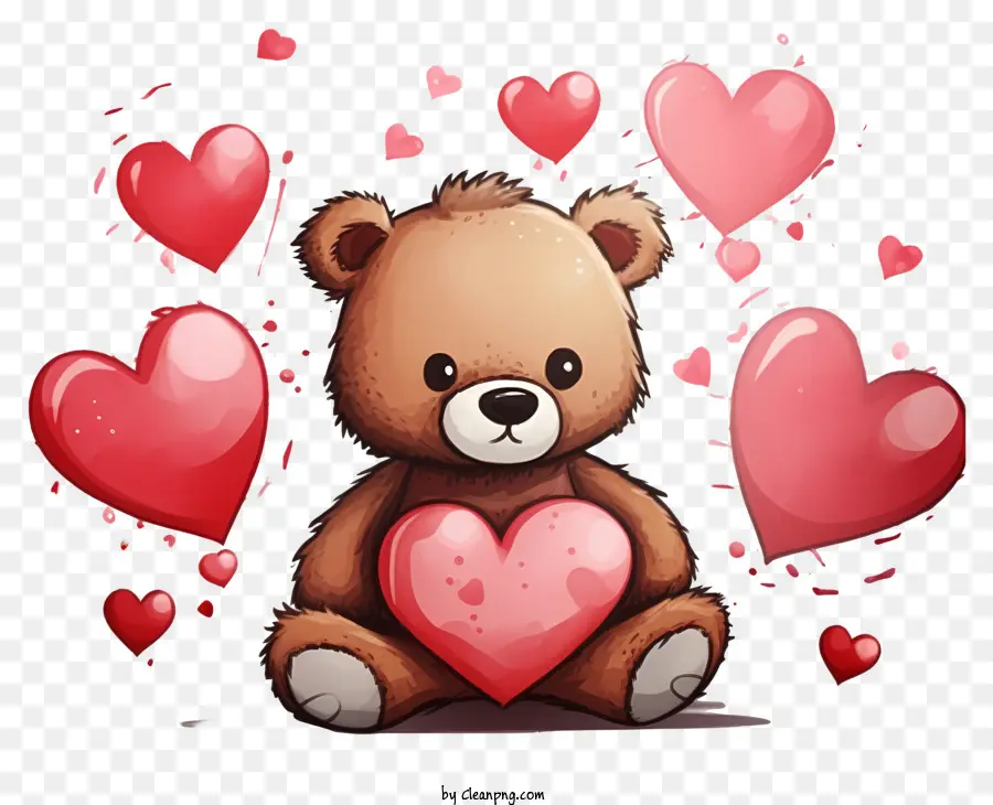 Doodle Valentine Teddybear，Osito De Peluche PNG