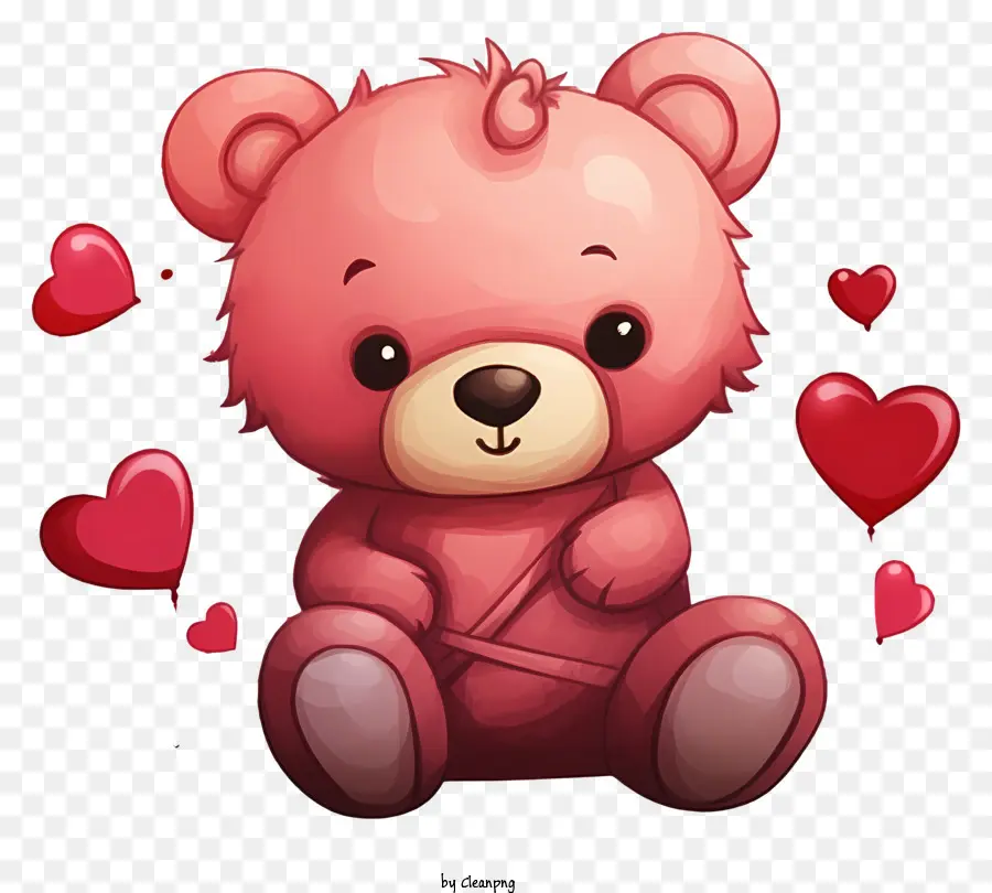 Doodle Valentine Teddybear，Rosa Oso De Peluche PNG