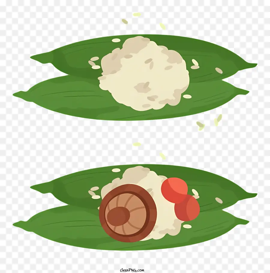 Comida De Corea，Comida En Hojas De Plátano PNG