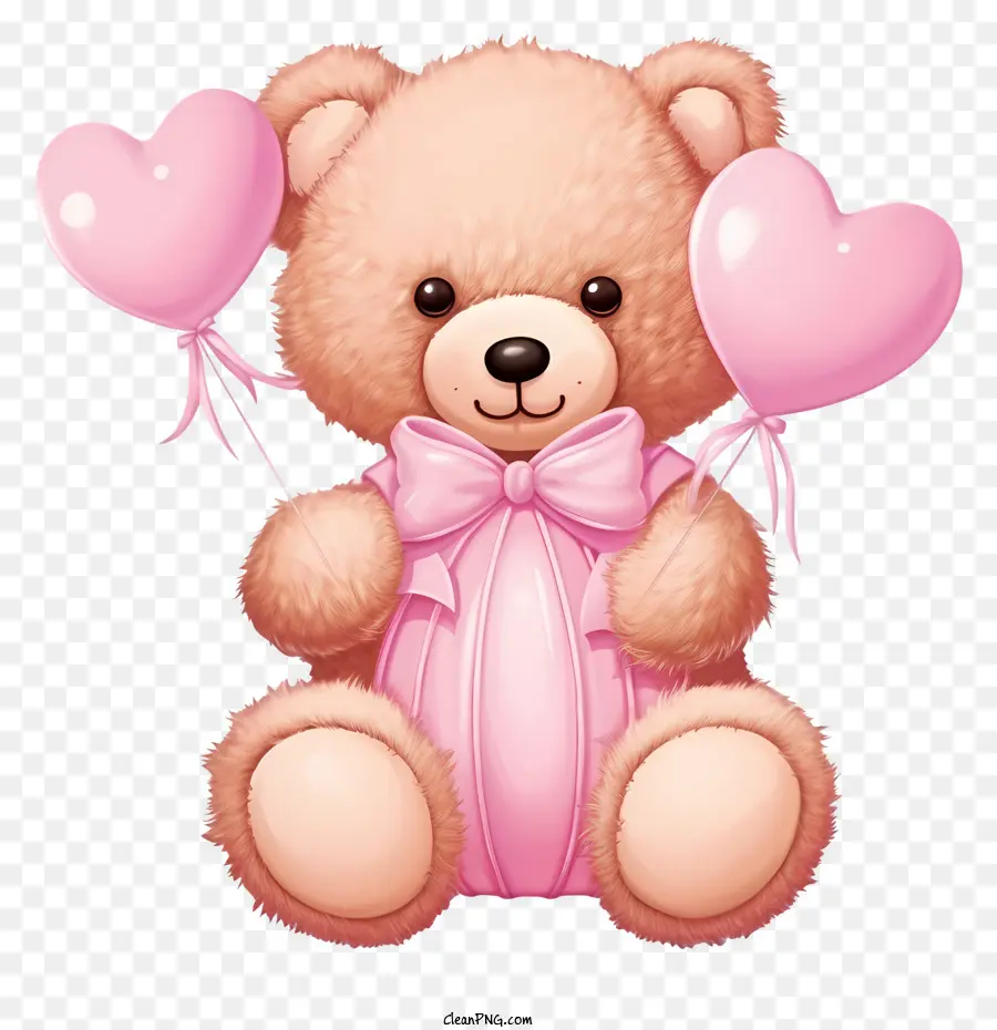 Oso De Peluche De Valentine Pastel，Rosa Oso De Peluche PNG