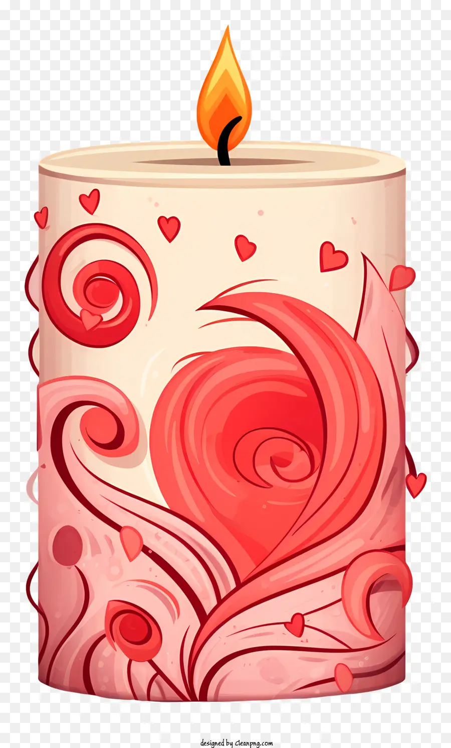 Doodle Valentines Day Vela，Vela De Papel PNG