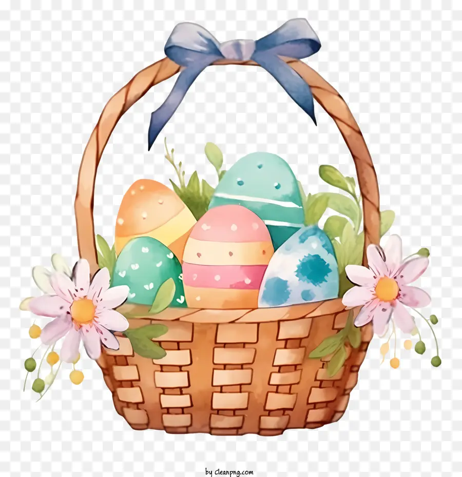 Canasta De Pascua，Acuarela PNG