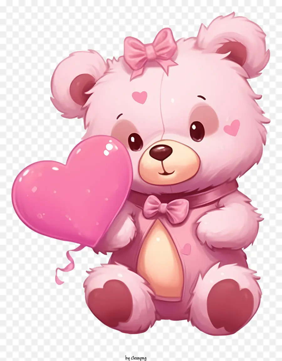 Oso De Peluche De Valentine Pastel，Rosa Oso De Peluche PNG