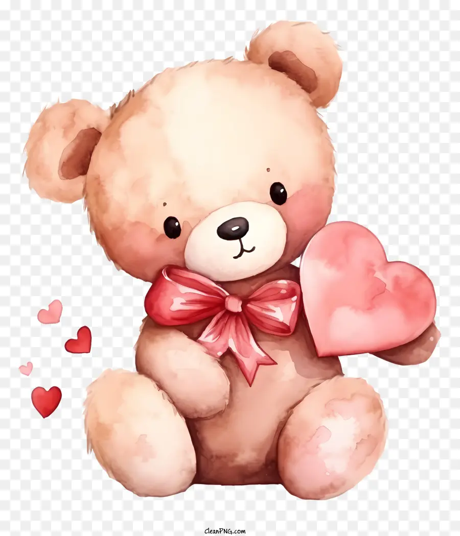 Osito De San Valentín Acuarela，Oso De Peluche PNG