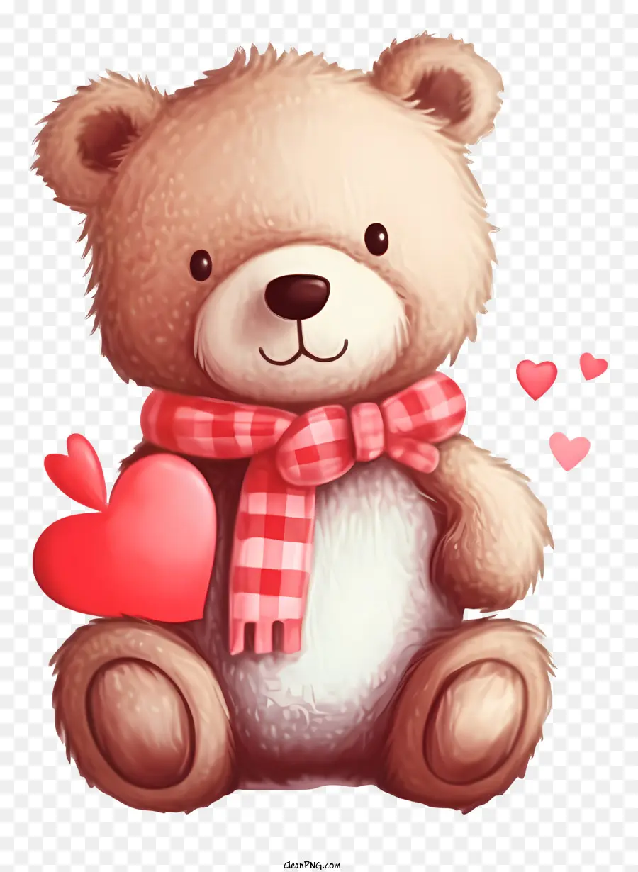 Oso De Peluche De San Valentín Dibujado A Mano，Osito De Peluche PNG