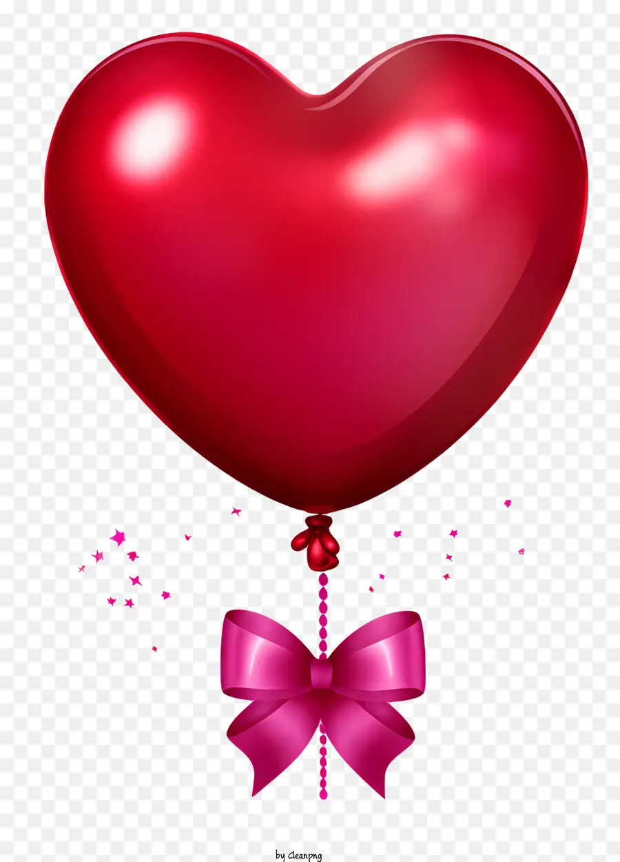 Emoji De Globo De Regalo De San Valentín，Globo De Corazón Rojo PNG